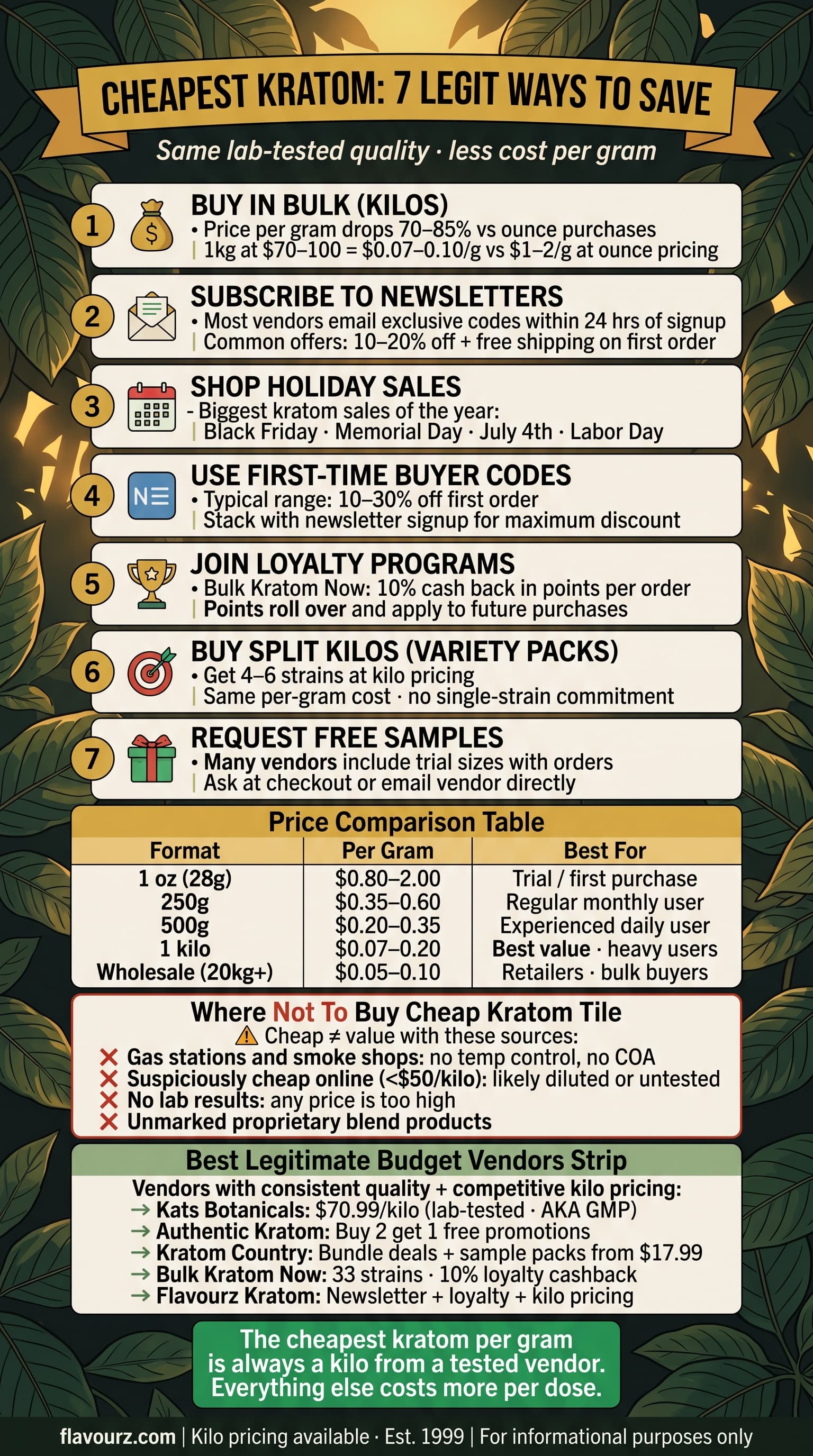 infographic for Where Can I Find the Cheapest Kratom